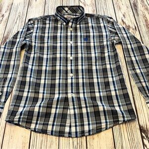 Plaid Western Cinch Shirt Youth Boy’s Sz 10 Medium Rodeo Cowboy